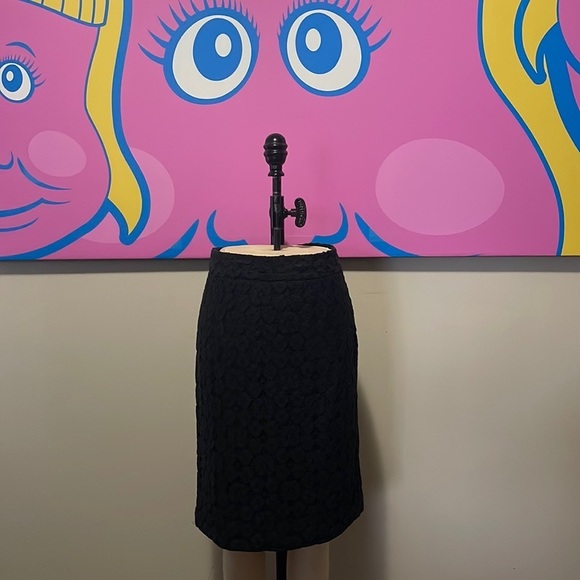 Moschino Black Lace Pencil Skirt